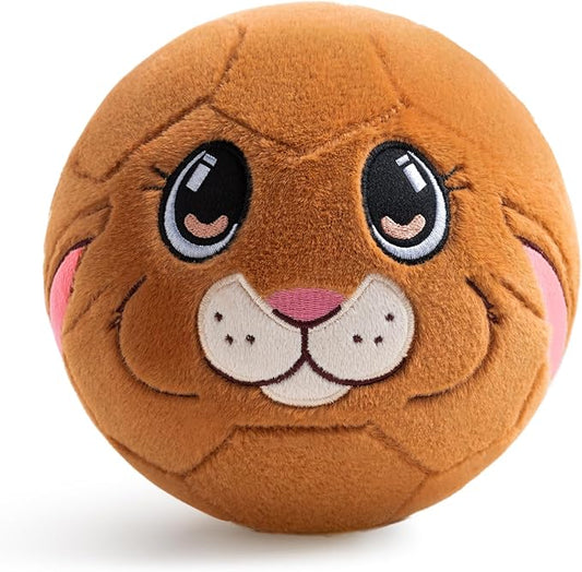 VangeBow Silent Indoor Soccer Balls for Toddlers 1-3, Inflatable Soft Plush Baby Toddler Soccer Ball Toys Gifts for Kid 3-5 Year Old Boy Girl First Birthday Gift (Easter Bunny, Pump Include)