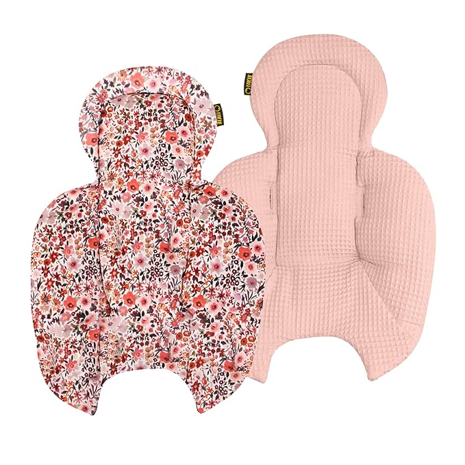 Ukje Swing Insert Rocker Cover Compatible with 4moms mamaRoo 5 Swing, Swing Accessories with Reversible Design, Easy to Install, Handmade in Europe - Pink Flowers