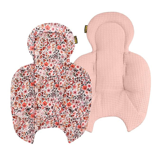 Ukje Swing Insert Rocker Cover Compatible with 4moms mamaRoo 5 Swing, Swing Accessories with Reversible Design, Easy to Install, Handmade in Europe - Pink Flowers