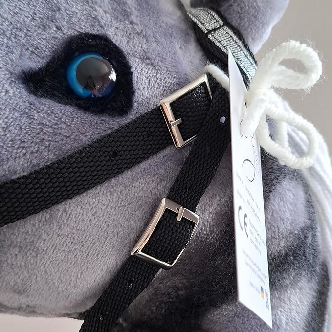 Dapple Gray Hobby Horse A3 Stick Horse for Children Horse Toy on Stick