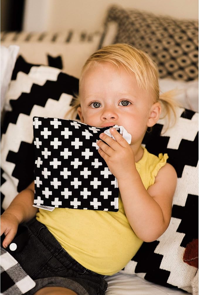 Crinkle Paper for Babies | Eco-Friendly Cotton Sensory & Soother Teether Toy | BPA Free, Organic Beeswax Sealed Wood9