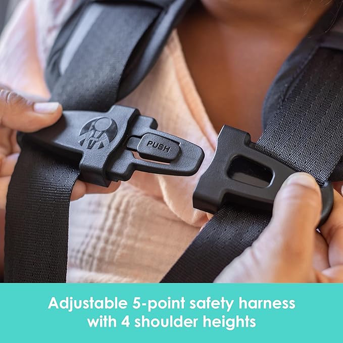 Baby Trend Hybrid SI 3-in-1 Combination Booster Seat, Dash Orchid – Side-Impact Protection, 3-Stage Growth Design, Adjustable Headrest, Cushioned Comfort