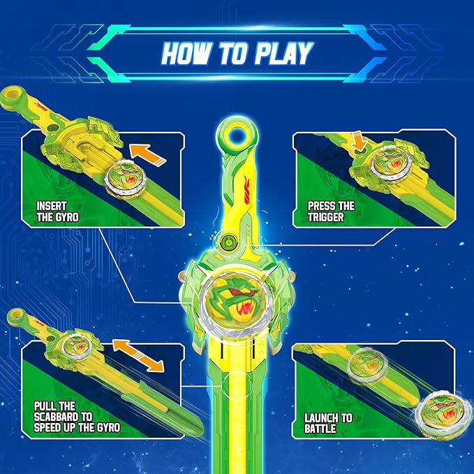 Infinity Nado Spinning top for Kids Metal Toy Kids Battle Tops Spinning Tops Spinning Tops Kids Spinning Tops Kids Age 5 6 7 8 9 10 11 12 Years Old, Power Pack Lightning Leopard