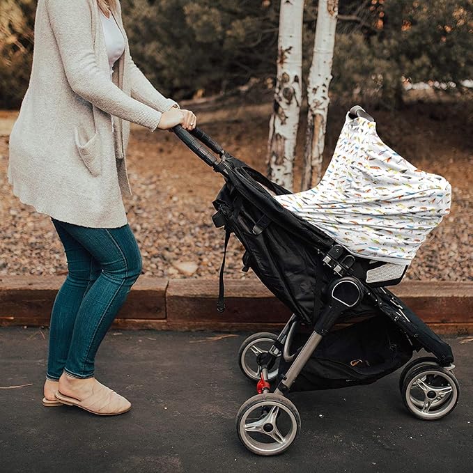 Nursing Cover for Breastfeeding Scarf Super Soft Cotton Multi Use for Baby Car Seat Covers Canopy Shopping Cart Cover Blanket Stroller Cover-Fishing Hook