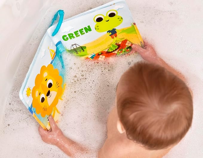 B. toys – Baby Bath Book – Educational Book for Babies – Book About Colors – Waterproof Bathtub Toys – 6+ Months – Tub Time Books – Colors