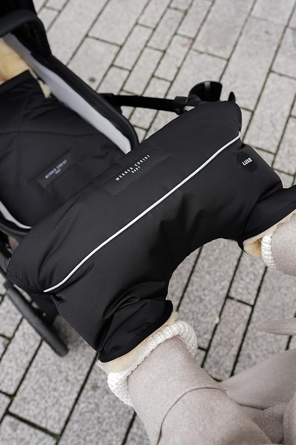 Werner Christ Baby Stroller muff Made of Sheepskin - MOFFY Luxe is The Ideal Hand Warmer for Buggies Made of Medical Fur, Easy to use