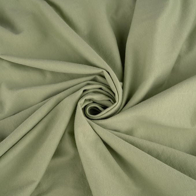Pack N Play Sheets Fitted 27 x 39, Compatible with Graco Pack N Play or Similar - 100% Jersey Cotton - Soft, Durable - 2 Pack (Light-Dark Green, Guava Lotus & Baby Bjorn 24x42)