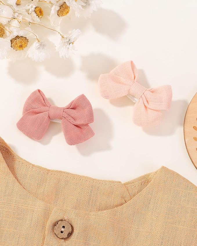 jollybows 40pcs 2" Hair Clips for Girls - Mini Fully Lined Bows, Tiny Barrettes for Infants, Toddlers, Kids, Teens