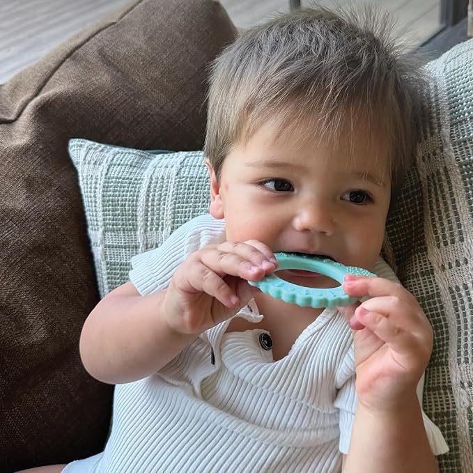 Lulyboo Baby Silicone Sheep Teether - Soft, Non-Toxic, BPA-Free, Easy-Grip, Freezer Safe, Recyclable Teething Toy for Gums Relief & Self-Soothing (0-12 Months)
