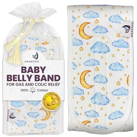 MEMEENO Baby Belly Band - Heated Tummy Wrap for Gas & Colic Relief, Newborns