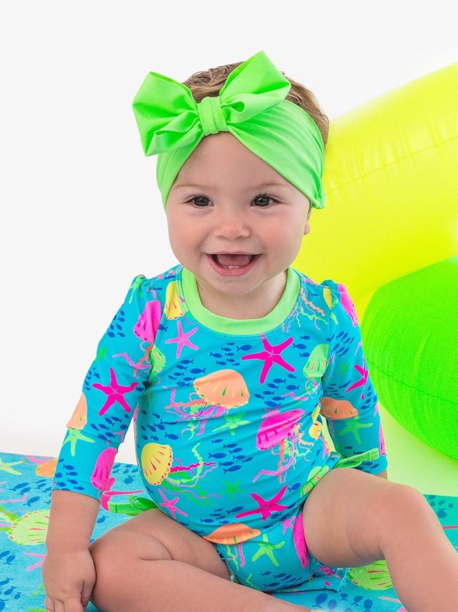 RuffleButts® Girls Swim Bow Headband