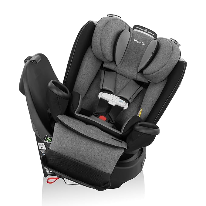 Evenflo Gold Revolve360 Extend All-in-One Rotational Car Seat with SensorSafe (Moonstone Gray)