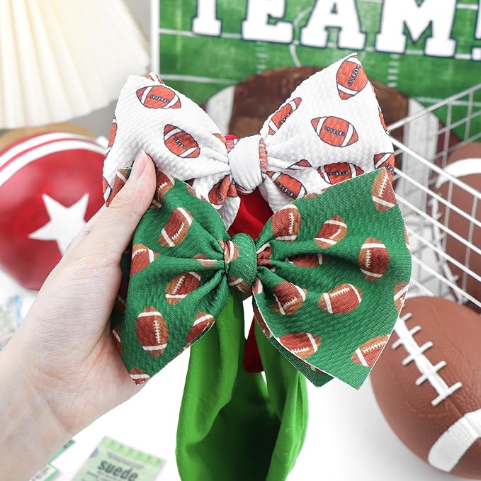 Baby Girl Football Outfit Headbands for Baby Girls Sports Bows Super Bowl Hair Accessories Newborn Infant Headband Football Baby Clothes