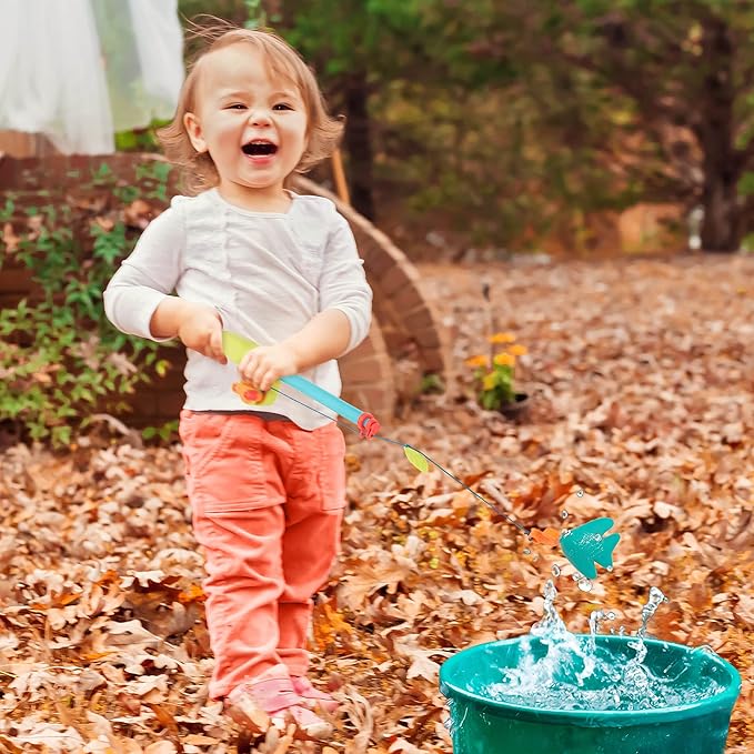 B. toys – Little Fisher's Kit – Magnetic Fishing Adventure Set with Dual Rods, Eight Colorful Aquatic Figures – Ideal Bath Time, Pool Activity Promoting Coordination – 3+ Years