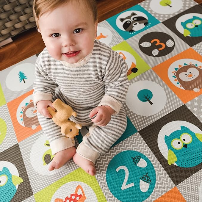 bblüv - Mülti - Soft, Reversible and Safe Playmat - Water Resistant, Indoor and Outdoor Use (Tiles)