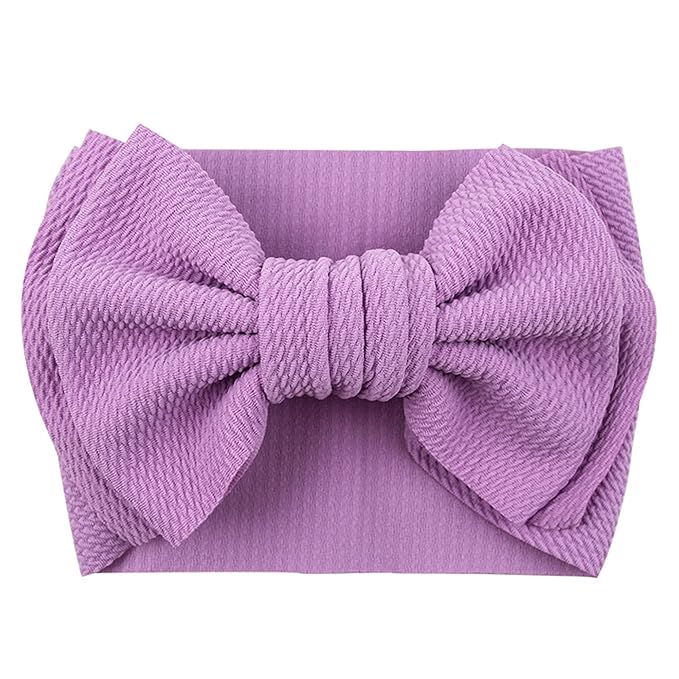 Bows for Baby Girls Headband, Newborn Bows Headbands Baby Hair Bows Hairbands Hair Accessories.(FD104) (Burgundy Lavender)