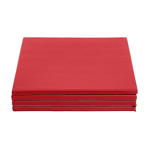 ECR4Kids SoftZone Play Patch Activity Mat Squares, Modular Playmat, Red, 4-Pack