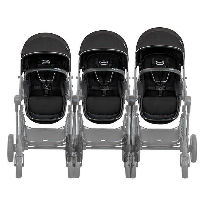 Evenflo Pivot Xpand Modular Travel System with LiteMax Infant Car Seat with Anti-Rebound Bar (Ayrshire Black) & Pivot Xpand Second Seat (Ayrshire Black)