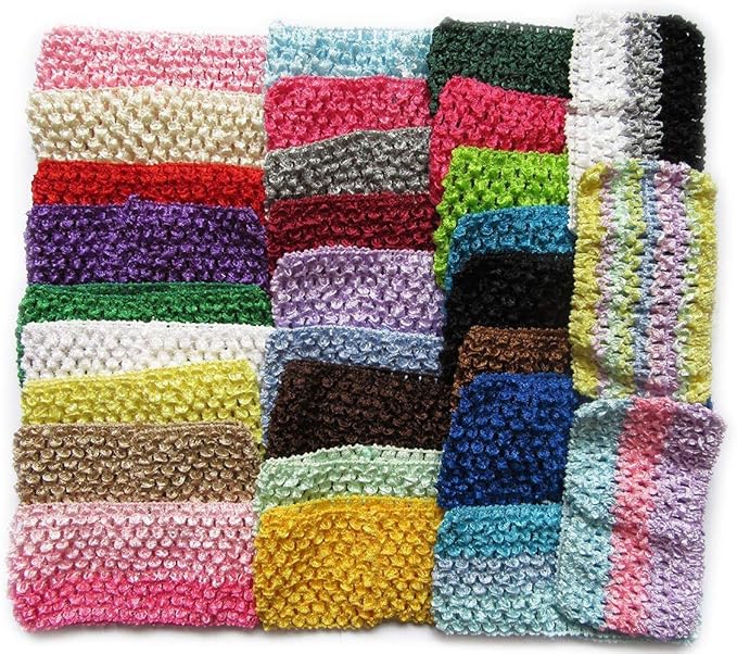 YYCRAFT Elastic Crochet Headbands for Newborn Infant Toddler Baby Girls Skinny Hair Bands Accessories