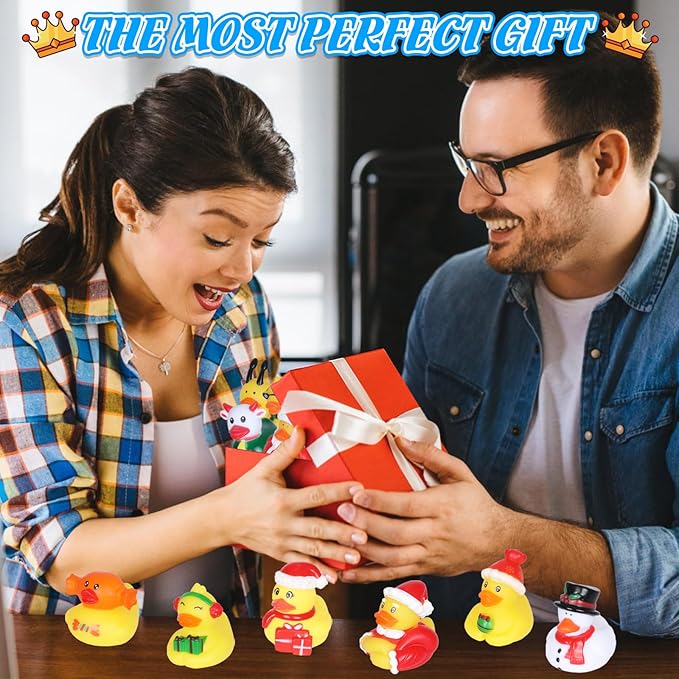 24 Pcs Mini Rubber Ducks in Bulk - Perfect for Cruise Ship Hiding, Birthday Party Decorations, and Cute Bath Toys for Kids