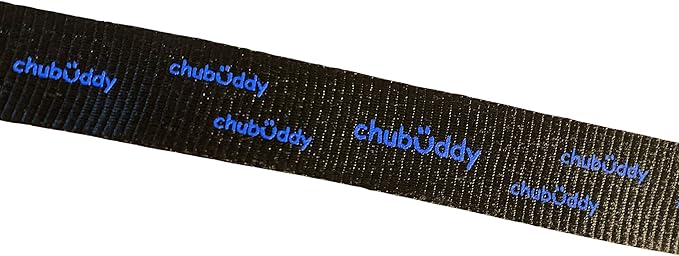 Chubuddy Chew Holder Black Screen Print- Black Tether and Natural Strap