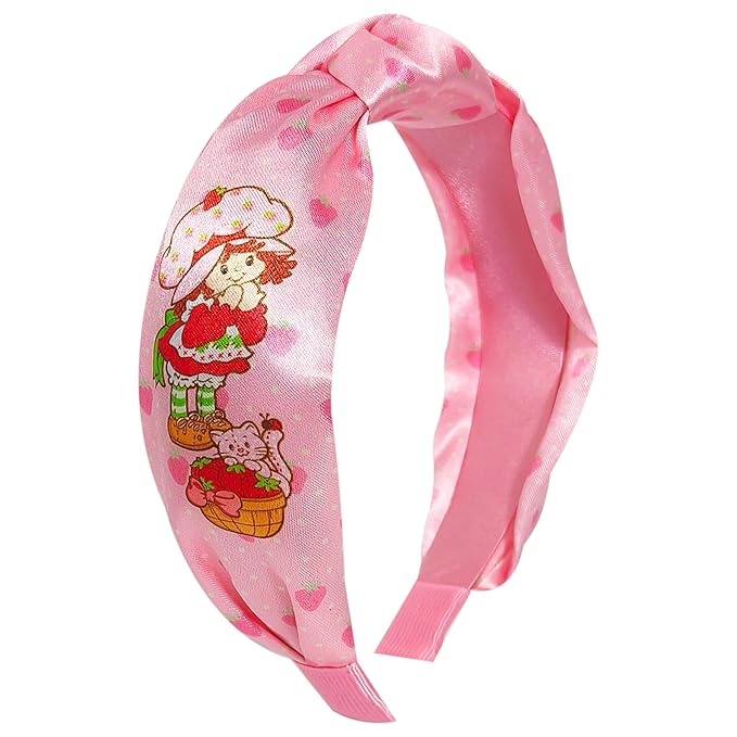 LUV HER Licensed Strawberry Shortcake Knotted Headband - Thick Headbands For Girls - One Size Fit All - Hair Accessories For Her Ages 3+