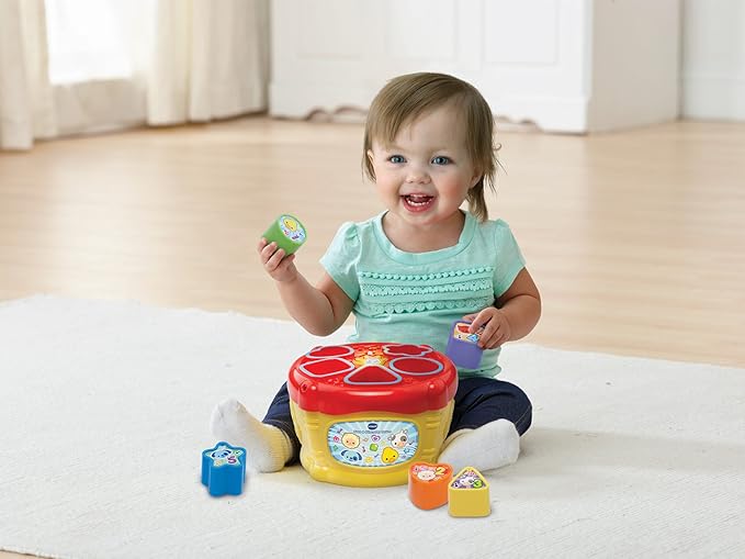 VTech Sort and Discover Drum, Musical Toy with Learning Games, Interactive Toy Suitable for Boys and Girls Aged 12 Months & Over