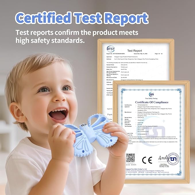 Vibrating Sensory Chew Toy for Autistic Children - USB Fast Charging, 10-Speed Vibration Baby teether, Rechargeable Teether for Babies 18 Months, Autism Sensory Toys & Calming Chew Toys (Blue)