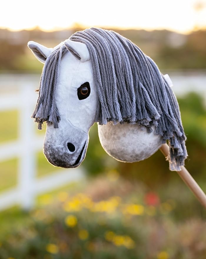 LeMieux Hobby Horse Earl - Striking Grey - Realistic Head - Perfect for Kids