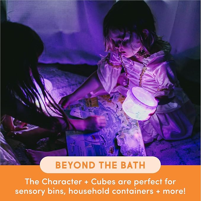 Glo Pals x Sesame Street Water-Activated Light-Up Cubes for Sensory Play (Abby Cadabby - Cubes with Character)