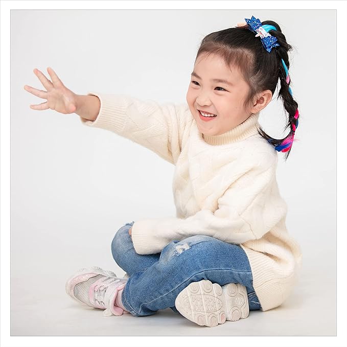 5- Colored Hair Clips For Girls Hair Extensions For Kids