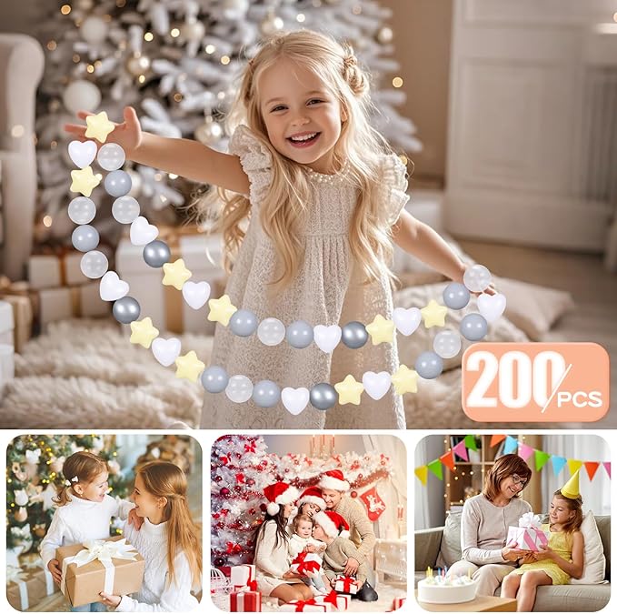 GOGOSO Ball Pit Balls,Plastics Balls for Ball Pit, Stars Hearts Shape for PastelBall for Toddlers Kids
