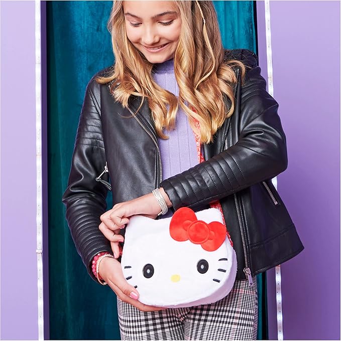 Purse Pets Hello Kitty - Interactive Shoulder Bag with 30+ Sounds, Reactions, Blinks and Music, Children's Bag and Toys in One, from 5 Years