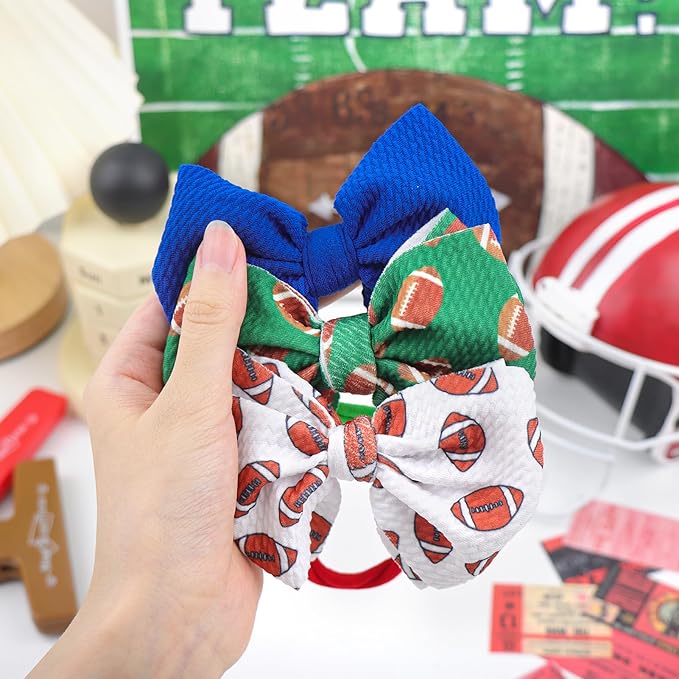 Baby Girl Football Outfit Headbands for Girls Hair Bows Super Bowl Hair Accessories for Sports Parties Football Baby Clothes