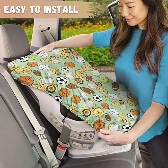 XYZCANDO Football Car Seat Sun Cover for Baby Fashion Car Seat Covers for Babies Boy Breathable Car Seat Sun Protection Portable Baby Car Seat Sun Shade Cover for Summer Gift for Birthday