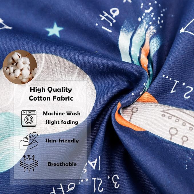 Hooyax Baby Lounger Cover, 100% Cotton Baby Nest Cover, Baby Lounger Replacement Cover，Reversible Newborn Lounger Cover for Boys Girls, Planet (Cover Only)