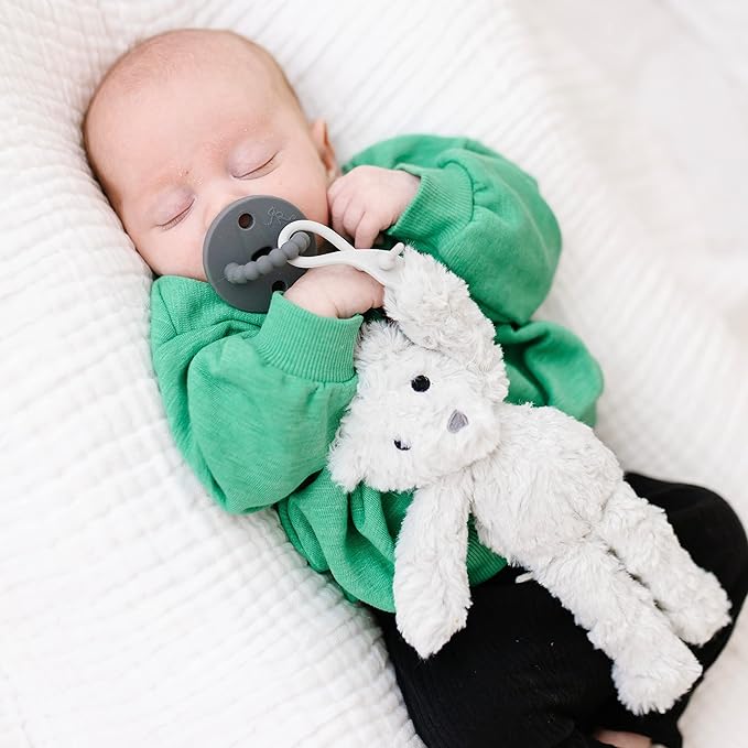 Ryan & Rose Cutie Cuddle Pacifier Holder Animal (Grey)