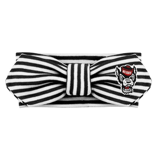 Creative Knitwear North Carolina State University Wolfie Striped Hair Knot