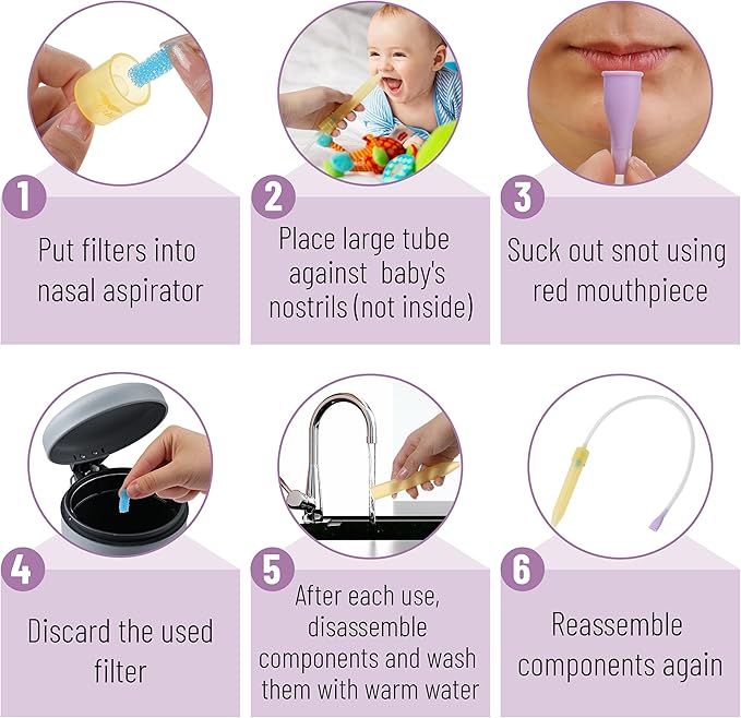 Mr. Pen- Baby Nasal Aspirator with 3 Extra Hygiene Filters, Nose Suctioners for Babies