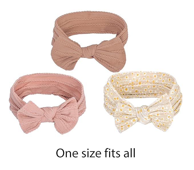 Baby-Girls Floral-Bows-Headband Baby-Turban-Knotted-Elastic-Soft-Headwrap for Newborn-Infant-Toddler Hair-Accessories