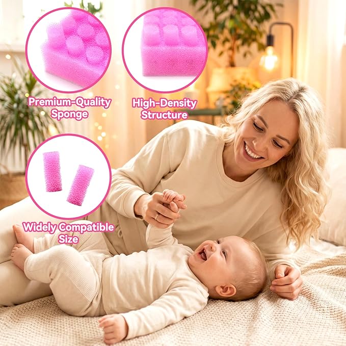 Replacement for NozeBot Nasal Aspirator Filter, 180 Packs Baby Nose Cleaner Hygiene Filters with Nose Cleaning Tweezer (Purple)