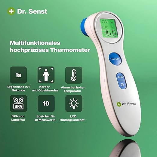 Infrared Forehead Thermometer DET-306 | Hygienic & Safe | 3 Colour Backlight