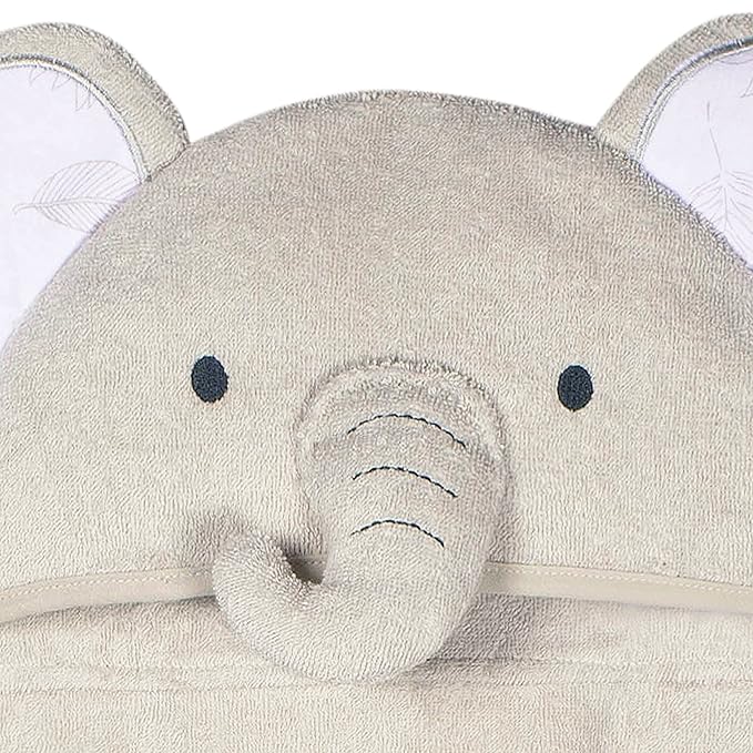 Just Born Boys and Girls Newborn Infant Baby Toddler Hooded Bath Towel, Elephant, One Size