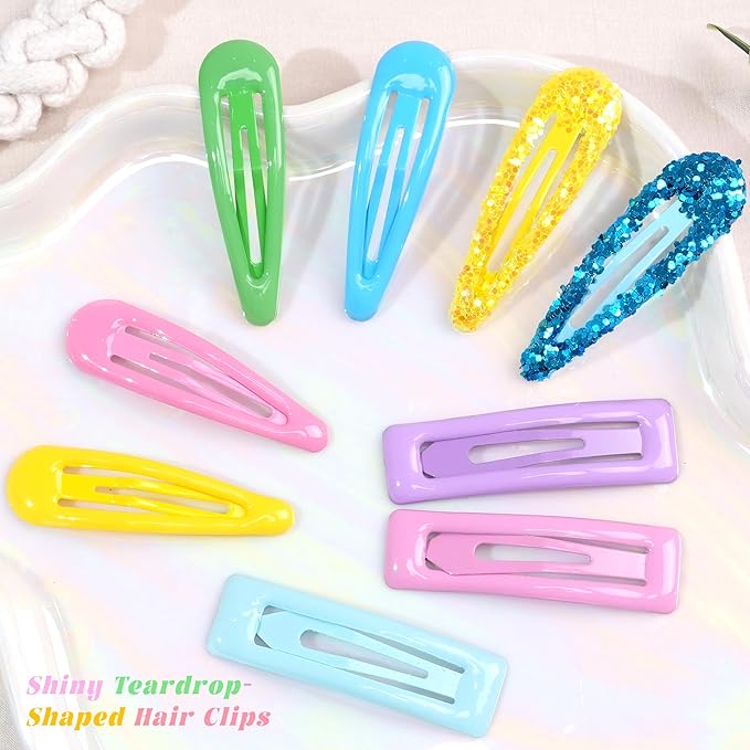 CÉLLOT 96 Pieces 2 Inch Snap Hair Clips No Slip Metal Hair Clip Barrettes for Girls Toddlers Kids Women