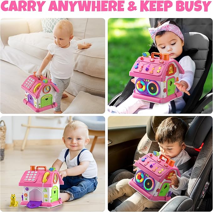 Hurdaos Montessori Toys for 1 Year Old Girls, 1st Present First Birthday Gifts for One Year Old Girl Baby Girl Boy Toy 12-18 Months, Educational Learning Toddler Montessori Toys 1-2
