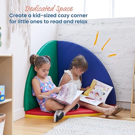 ECR4Kids SoftZone All-Around Modular Activity Play Mat, Reading Nook, Assorted, 4-Piece