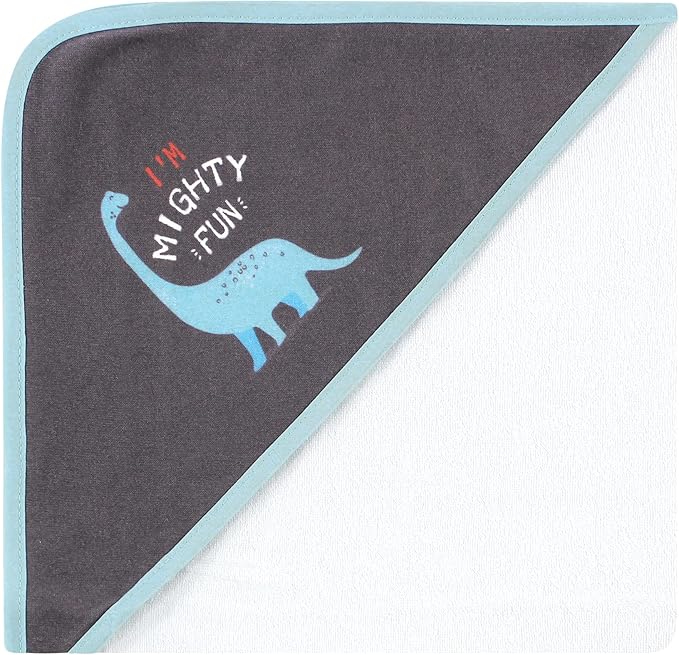 Hudson Baby Unisex Baby Cotton Rich Hooded Towels, Dinosaurs, One Size