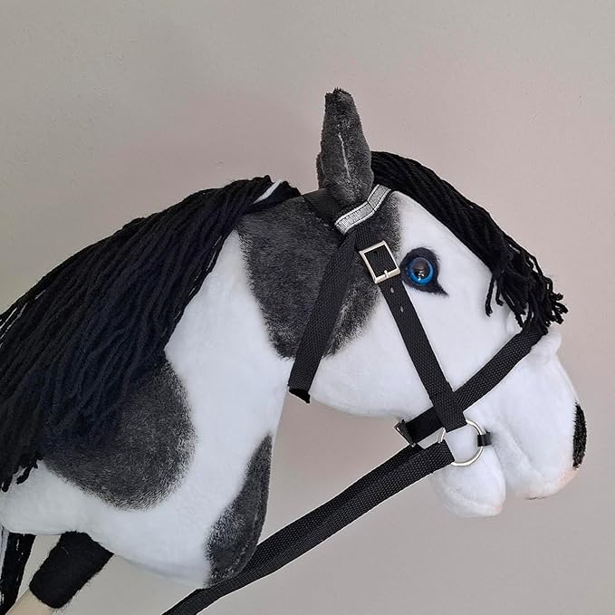 Hobby Horse Pinto A3 | Realistic Toy Horse on a Stick | Black and White Hobbyhorse