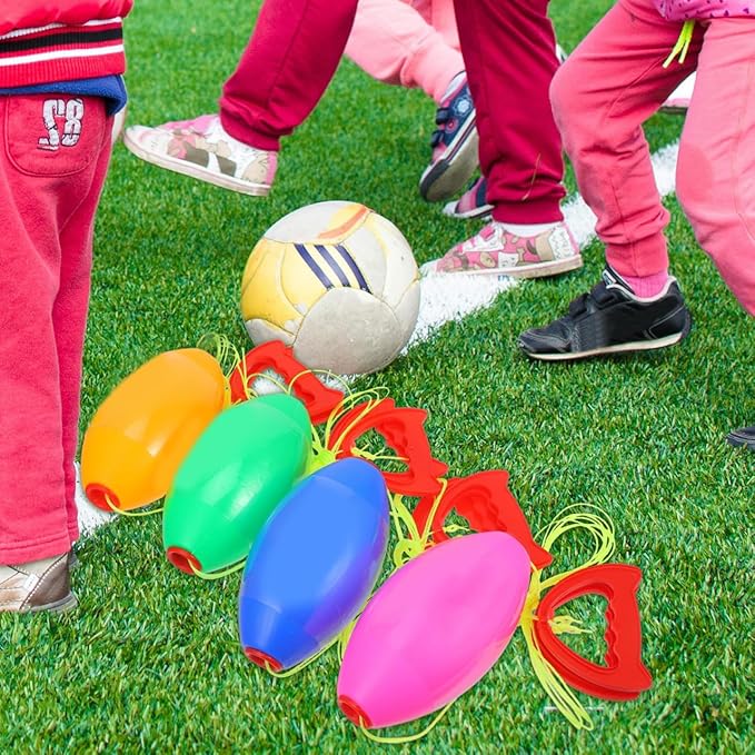 ibasenice Lala Ball Toys - 4Pcs Colorful Interactive Pulling Balls for Kids Enhance Coordination and Fitness Perfect for Outdoor Play and Family Fun
