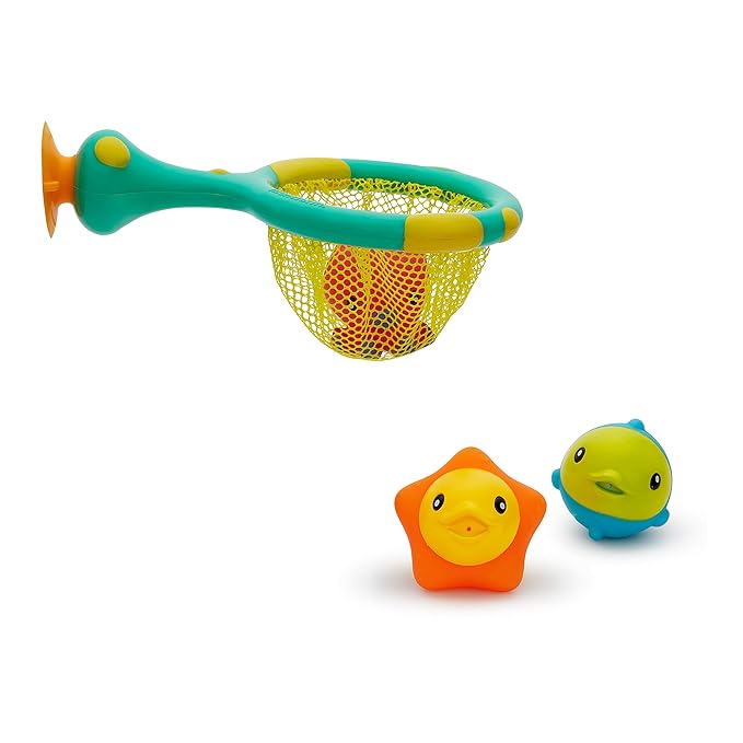 Munchkin Catch and Score Basketball Bath Toy, Multi , 4 Piece Set (Pack of 2)